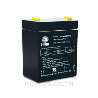 Sunny SN2.9-12 Rechargeable Battery, 12 V, 2.9 Ah