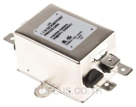 Schaffner FN332Z Series 3A 250 V ac 400Hz Flange Mount RFI Filter, with Tab Terminals