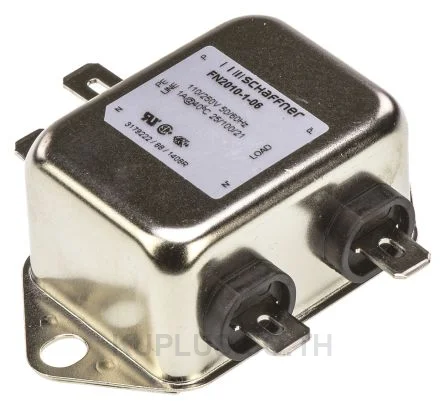 Schaffner FN2010 Series 1A 250 V ac 0 - 400Hz Chassis Mount RFI Filter, with Tab Terminals