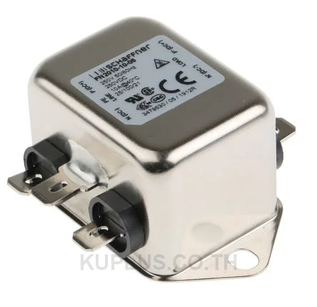 Schaffner FN2010 Series 10A 250 V ac 0 - 400Hz Chassis Mount RFI Filter, with Tab Terminals