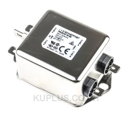 Schaffner FN2010 Series 16A 250 V ac 0 - 400Hz Chassis Mount RFI Filter, with Tab Terminals, Single Phase