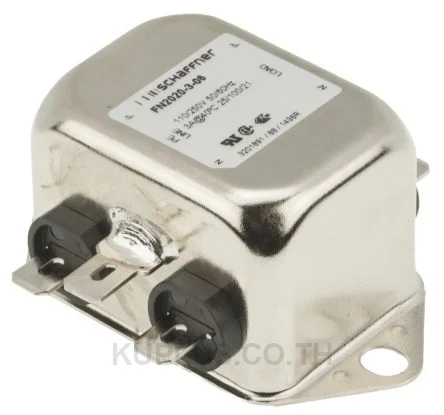 Schaffner FN2020 Series 3A 250 V ac 400Hz Chassis Mount RFI Filter, with Tab Terminals