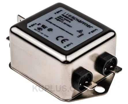 Schaffner FN2060 Series 3A 250 V ac 400Hz Chassis Mount RFI Filter, with Tab Terminals, Single Phase