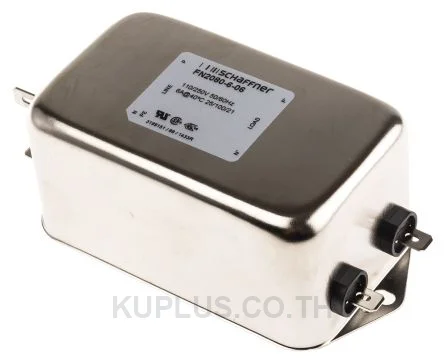Schaffner FN2080 Series 6A 250 V ac 400Hz Chassis Mount RFI Filter, with Tab Terminals