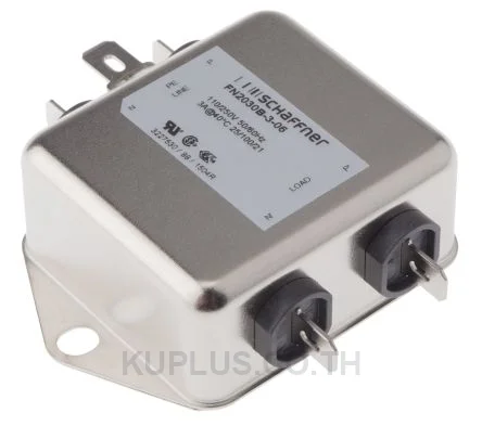 Schaffner FN2030 Series 3A 250 V ac 400Hz Flange Mount RFI Filter, with Tab Terminals
