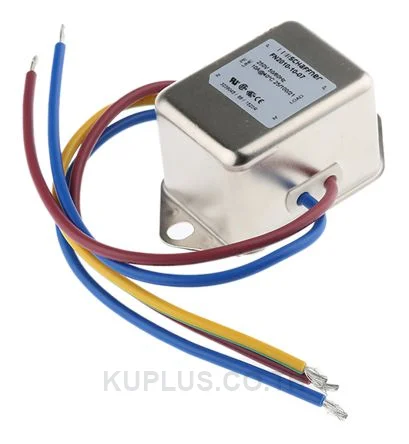 Schaffner FN2010 Series 10A 250 V ac 0 - 400Hz Chassis Mount EMI Filter, with Wire Lead Terminals, Single Phase