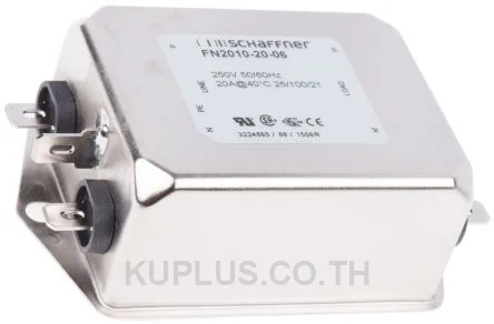 Schaffner FN2010 Series 20A 250 V ac 0 - 400Hz Chassis Mount EMI Filter, with Tab Terminals