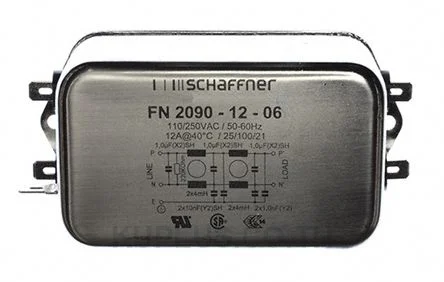 Schaffner FN2090 Series 12A 250 V ac 0 - 400Hz Flange Mount RFI Filter, with Tab Terminals