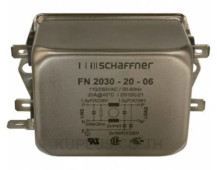 Schaffner FN2030 Series 20A 250 V ac 400Hz Flange Mount RFI Filter, with Tab Terminals