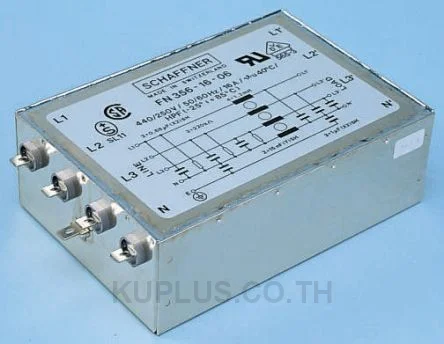 Schaffner FN 356 Series 16A 440 V ac 60Hz Chassis Mount RFI Filter, with Tab Terminals