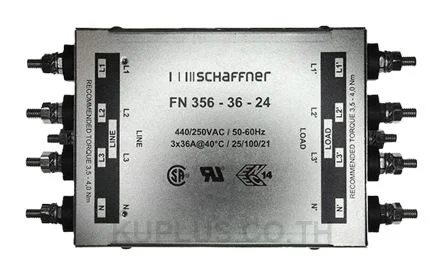 Schaffner FN 356 Series 36A 440 V ac 60Hz Chassis Mount RFI Filter, with Tab Terminals
