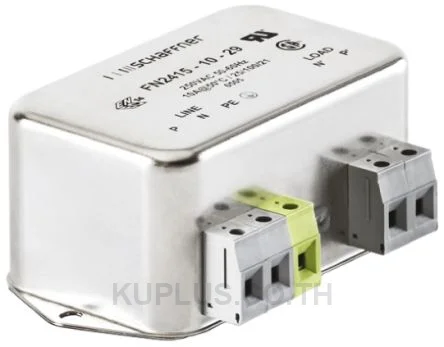 Schaffner FN2415 Series 10A 250 V ac 60Hz Chassis Mount RFI Filter, with Tab Terminals