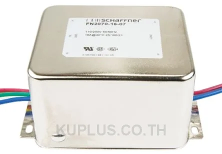 Schaffner FN2070 Series 16A 250 V ac 400Hz Chassis Mount EMI Filter, with Wire Lead Terminals