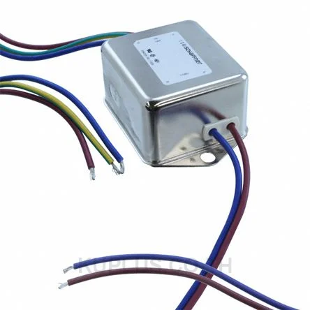 Schaffner FN2090 Series 12A 110 V ac, 250 V ac DC to 400Hz Chassis Mount RFI Filter, with Wire Lead Terminals