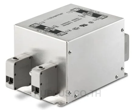 Schaffner FN2412 Series 32A 2 x 520/300 V ac DC to 400Hz Chassis Mount RFI Filter, with Screw Terminals, Single Phase
