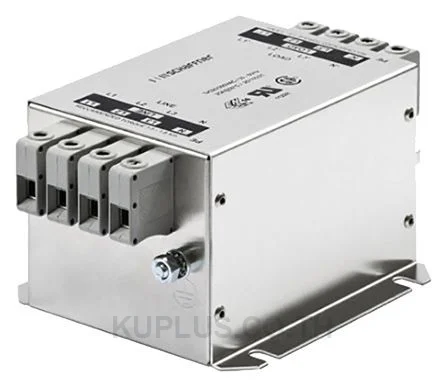 Schaffner FN3256 Series 80A 3 x 520/300 V ac 0 - 60Hz Chassis Mount EMI Filter, with Terminal Block Terminals