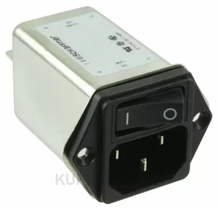 Schaffner FN9264 Series 4A 250 V ac 50 - 400Hz Flange Mount, Snap-In RFI Filter, with Tab Terminals, Single Phase