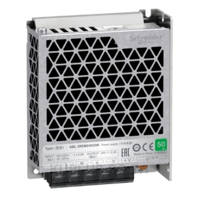 single phase power supply, 100...240V input, 24V DC output, 53W, 2,2A