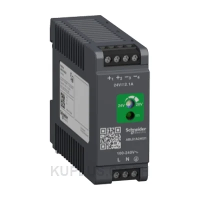 ABLS1A24021, พาวเวอร์ซัพพลายสวิตชิ่ง ติดราง DIN Schneider Electric Phaseo เอาต์พุต 24 V DC 2.1 A 50 W เฟสเดียว