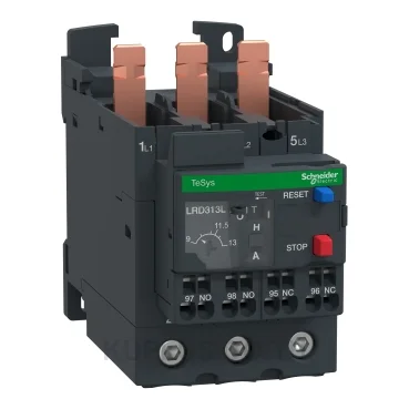 โอเวอร์โหลดรีเลย์ความร้อน (Thermal Overload Relay) Schneider TeSys D EverLink LRD313L3 ช่วงปรับกระแส 9-13A คลาส 20 หน้าสัมผัสช่วย 1NO+1NC ขั้วต่อแบบEverLink แบบสปริง