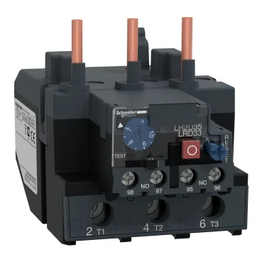 โอเวอร์โหลดรีเลย์ความร้อน (Thermal Overload Relay) Schneider TeSys D LRD3314 ช่วงปรับกระแส 7-10A หน้าสัมผัสช่วย 1NO+1NC ใช้กับ LC1D80-D95