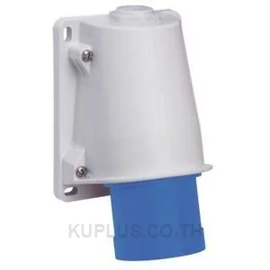 PKE16W423, ปลั๊กตัวผู้ติดผนังแบบติดลอย อุตสาหกรรม Schneider Electric PratiKa 16 A 2P+E 230 V IP44 ต่อสายแบบขันสกรู สีฟ้า