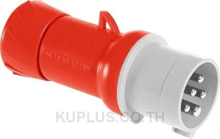 PKE32M435, ปลั๊กตัวผู้เคลื่อนที่ (Mobile plug) อุตสาหกรรม Schneider Electric PratiKa 32 A 3P+N+E 400 V IP44 ต่อสายแบบขันสกรู สีแดง