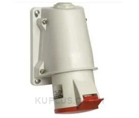 PKF16W435, ปลั๊กตัวเมียติดผนังแบบติดลอย อุตสาหกรรม Schneider Electric PratiKa 16 A 3P+N+E 400 V IP44 ต่อสายแบบขันสกรู สีแดง
