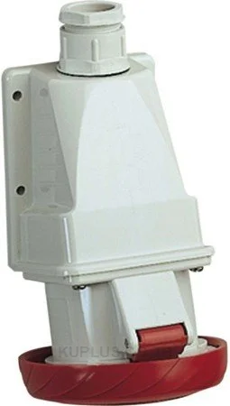 PKF16W735, ปลั๊กตัวเมียติดผนังแบบติดลอย อุตสาหกรรม Schneider Electric PratiKa 16 A 3P+N+E 400 V IP67 ต่อสายแบบขันสกรู สีแดง