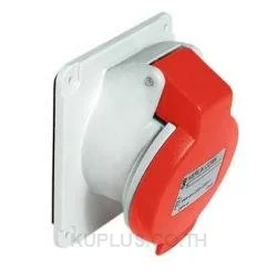 PKF32F435, ปลั๊กตัวเมียแบบฝังเฉียง (Panel mount, angled) อุตสาหกรรม Schneider Electric PratiKa 32 A 3P+N+E 400 V IP44 ต่อสายแบบขันสกรู สีแดง