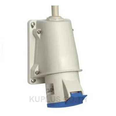 PKF32W423, ปลั๊กตัวเมียติดผนังแบบติดลอย อุตสาหกรรม Schneider Electric PratiKa 32 A 2P+E 230 V IP44 ต่อสายแบบขันสกรู สีฟ้า