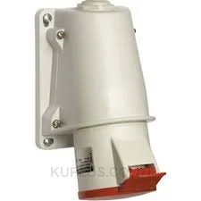 PKF32W434, ปลั๊กตัวเมียติดผนังแบบติดลอย อุตสาหกรรม Schneider Electric PratiKa 32 A 3P+E 400 V IP44 ต่อสายแบบขันสกรู สีแดง