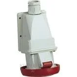 PKF32W735, ปลั๊กตัวเมียติดผนังแบบติดลอย อุตสาหกรรม Schneider Electric PratiKa 32 A 3P+N+E 400 V IP67 ต่อสายแบบขันสกรู สีแดง
