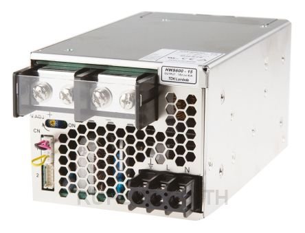 TDK-Lambda, 645W Embedded Switch Mode Power Supply SMPS, 15V dc, Enclosed
