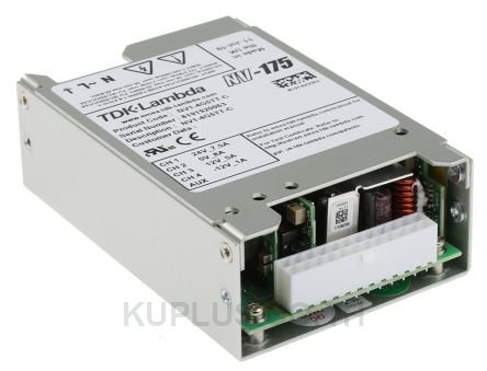 TDK-Lambda, 180W Embedded Switch Mode Power Supply SMPS, 5/?12/24V dc, Enclosed, Medical Approved