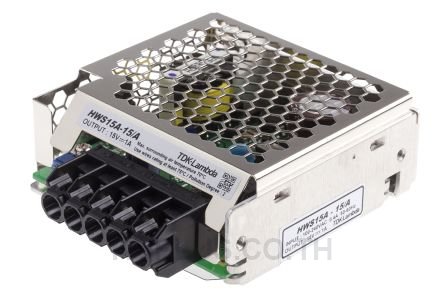 TDK-Lambda, 15W Embedded Switch Mode Power Supply SMPS, 15V dc, Enclosed