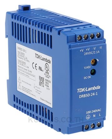 TDK-Lambda, DRB DIN Rail Power Supply, 24V dc Output Voltage, 2.1A Output Current