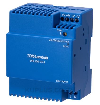 TDK-Lambda, DRL-100 DIN Rail Power Supply, 24V dc Output Voltage, 4.2A Output Current