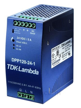 TDK-Lambda, DPP120 DIN Rail Power Supply, 24V dc Output Voltage, 5A Output Current