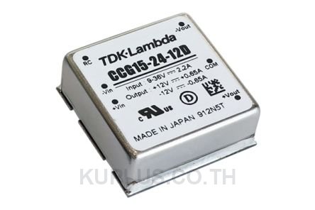 TDK-Lambda CCG15-48-xxD 15.6W Isolated DC-DC Converter PCB Mount, Voltage in 18 - 76 V dc, Voltage out ?12V dc