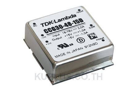 TDK-Lambda CCG30-48-xxD 30W Isolated DC-DC Converter PCB Mount, Voltage in 18 - 76 V dc, Voltage out ?15V dc