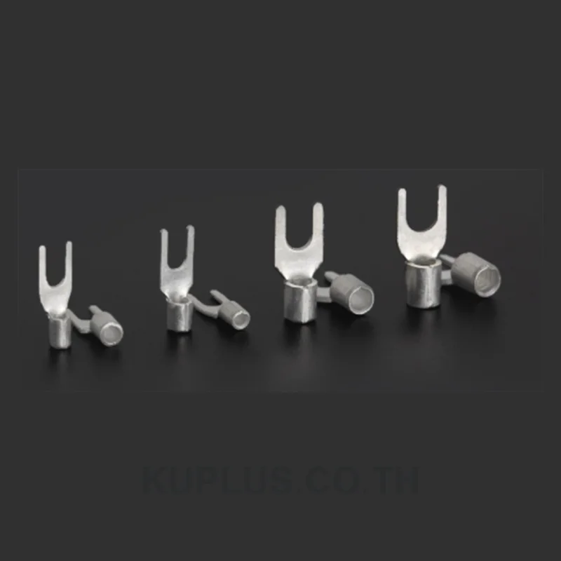 หางปลาแฉกเปลือย TLUG Y6-4S สำหรับสาย 6 mm² (4 - 6 mm²) รูสกรู Ø4.3 mm