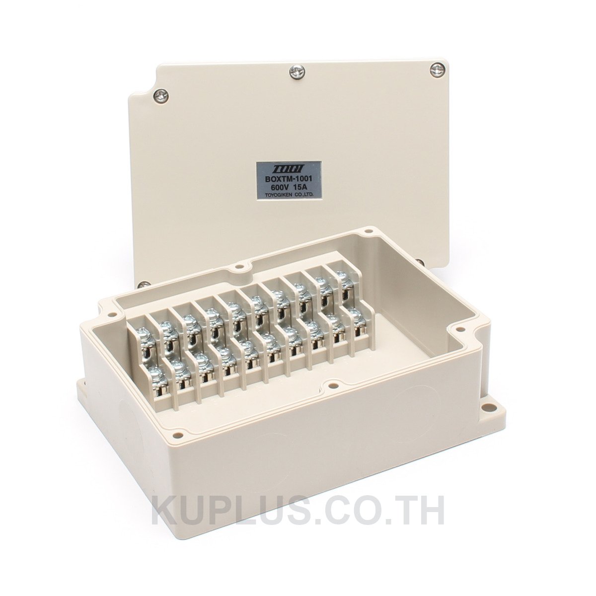 BOXTM-1001 : Box Terminal 10 Poles AC/DC 600V 15A IP65 - Togi / Toyogiken
