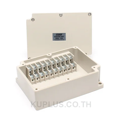 BOXTM-1001 : กล่องเทอร์มินอลบล็อค 10 Poles AC/DC 600V 15A IP65 - Togi / Toyogiken - Box Terminal