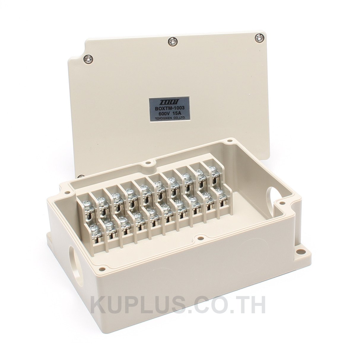 BOXTM-1003  : Box Terminal 10 Poles AC/DC 600V 15A IP65 - Togi / Toyogiken