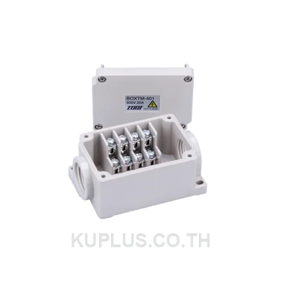 BOXTM-401 : กล่องเทอร์มินอลบล็อค 4 Poles เต้าเสียบ(CTG16) 2พอร์ต AC/DC 600V 15A IP65 - Togi / Toyogiken