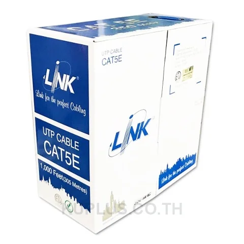 Link US-9015 CAT5E Indoor UTP Enhanced Cable, Bandwidth 350MHz, CMR White Color 305 M./Pull Box
