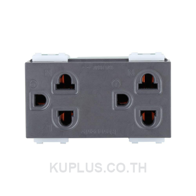ปลั๊กกราวด์คู่ รุ่นมีม่านนิรภัย สีเทา (MH) WEG15829H พานาโซนิค