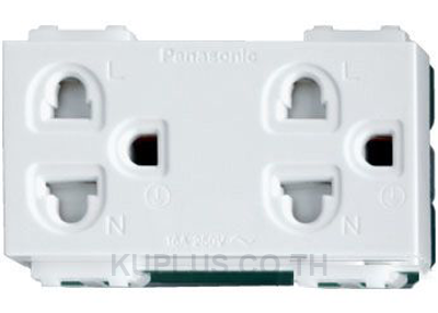 ปลั๊กกราว์ดคู่ แบบมีม่านนิรภัย WEG15829 พานาโซนิค WIDE ซีรีย์
