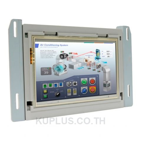 Weintek 7" Open-frame HMI, 800x480, 600MHz RISC CPU. Ports: serial, USB & Ethernet